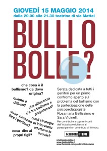 volantino bulli e bolle