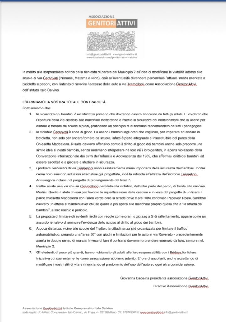 comunicato contrarietà Carnovali