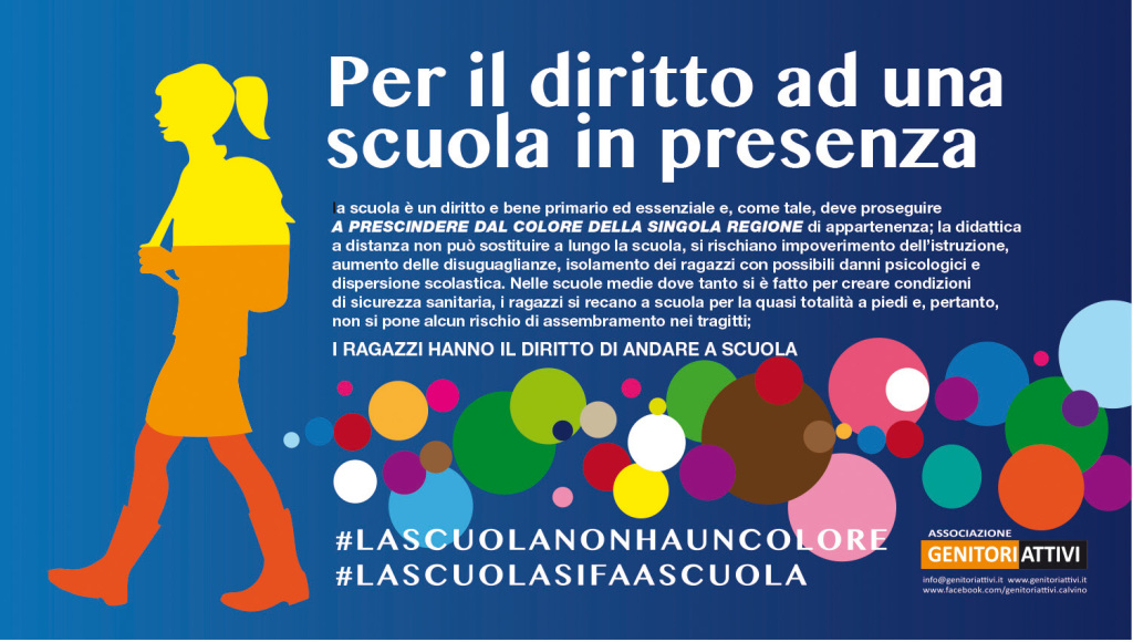 striscione#LASCUOLANONHAUNCOLORE